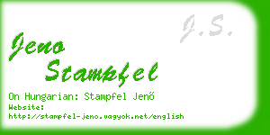 jeno stampfel business card